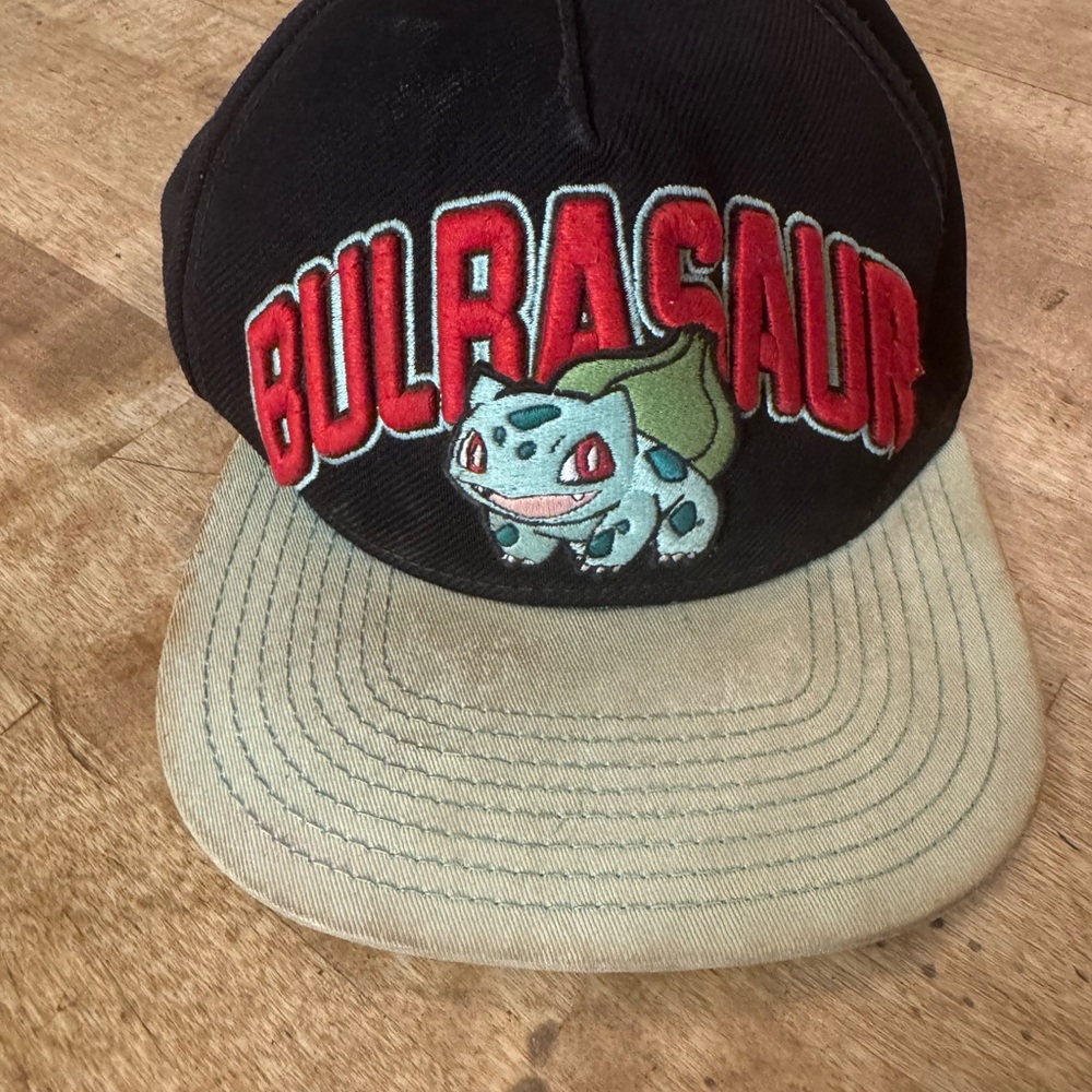 Pokemon Bulbasaur Hat Men's Black Green Outdoor Snapback Summer Baseball Cap